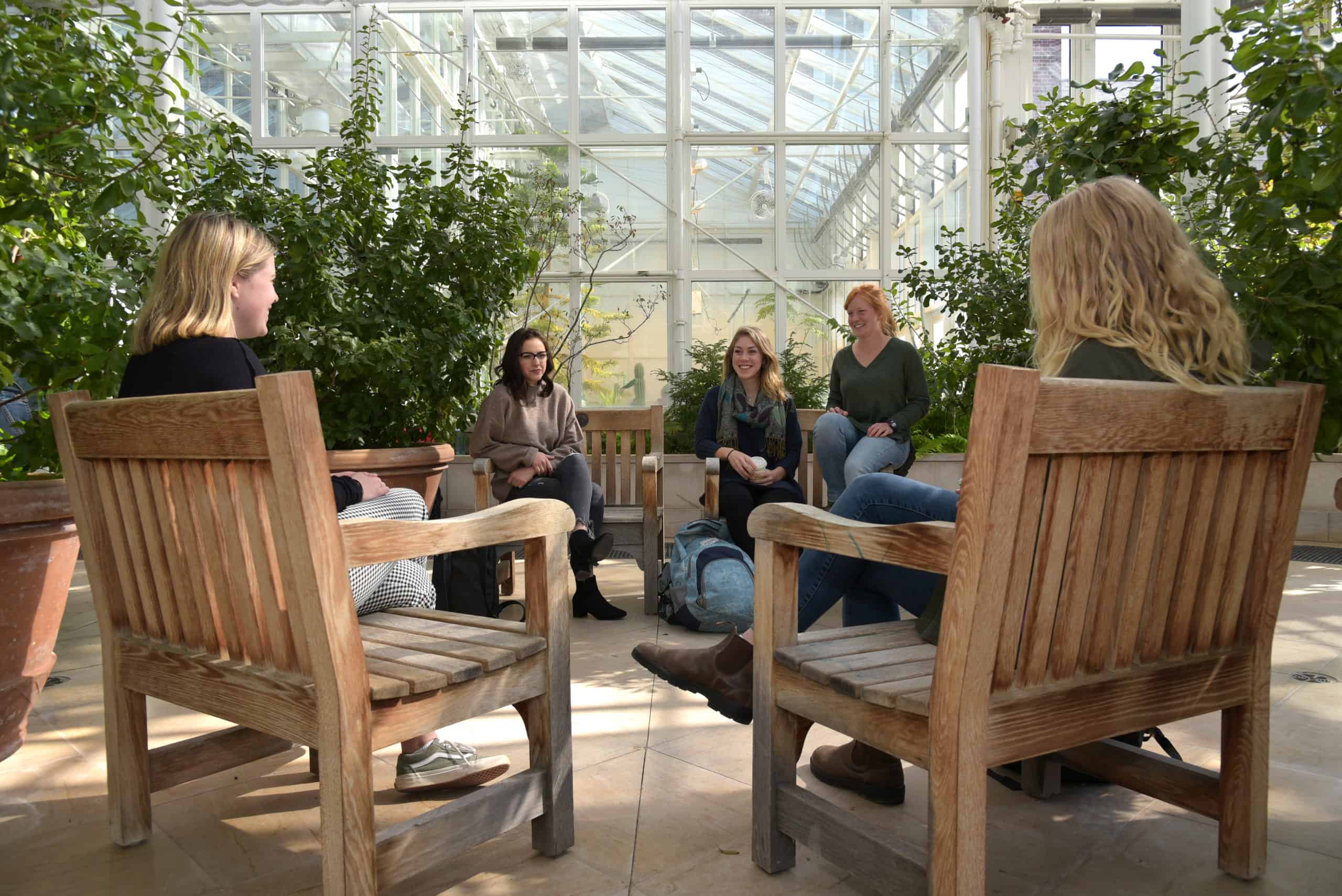 Students in conservatory